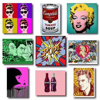 Obras estilo Pop Art.