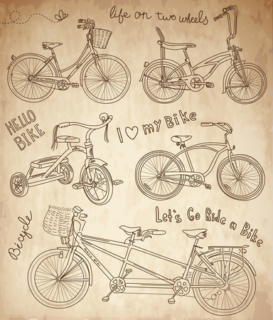 Bicicletas Antiguas - Dibujo