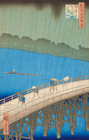 Lluvia en el Puente Ohashi - Ando Hiroshige