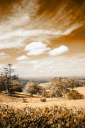 Valle y Cielo Sepia