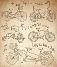 Bicicletas Antiguas - Dibujo